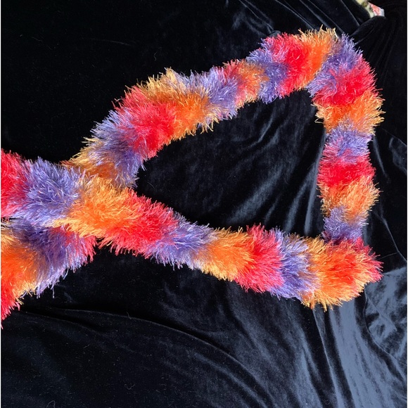 Accessories - Multicolor fuzzy fashion scarf